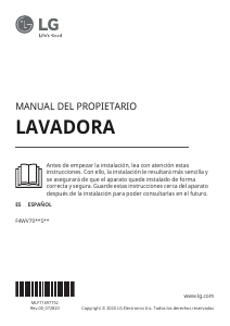 Manual de uso LG F4WV7009S2S Lavadora