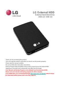 Manual LG HXE2S50GL Hard Disk Drive