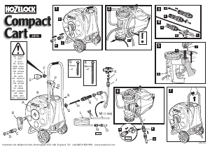 Manual Hozelock 2416 Compact Cart Tambur pentru furtun de grădina