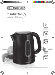 Manual OBH Nordica 6402 Manhattan Kettle