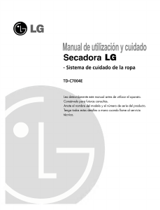 Manual de uso LG TD-C70075E Secadora