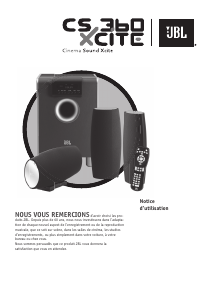 Mode d’emploi JBL CS360 Xcite Système home cinéma