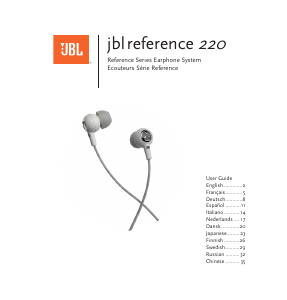 Руководство JBL Reference 220 Наушники