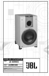 Mode d’emploi JBL LX 2000 SUB Caisson de basses