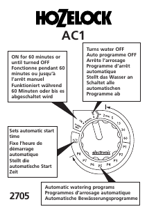 Mode d’emploi Hozelock 2705 AC1 Programmateur d’arrosage