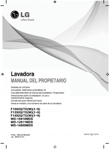 Manual de uso LG F1292TD Lavadora
