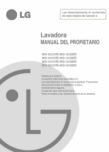 Manual de uso LG WD-10121FD Lavadora