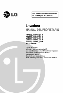 Manual de uso LG WD-10600SD Lavadora