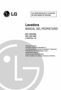 Manual de uso LG WD-10810MD Lavadora