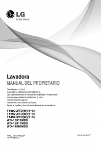 Manual de uso LG WD-10810MDS Lavadora