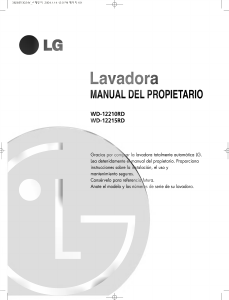 Manual de uso LG WD-12210RD Lavadora