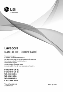 Manual de uso LG WD-14800MDS Lavadora