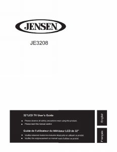 Manual Jensen JE3208 LCD Television