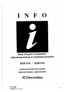 Mode d’emploi Electrolux EOB518X Four