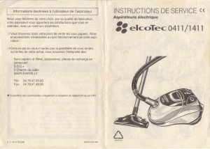 Mode d’emploi ElcoTec 0411 Aspirateur