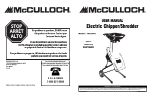 Manual de uso McCulloch MCS2003 Biotriturador