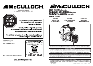 Manual de uso McCulloch FG300T Generador