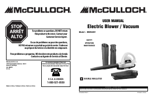 Manual de uso McCulloch MCB2205 Soplador de hojas