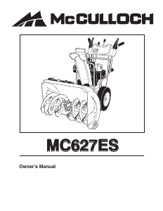 Handleiding McCulloch MC627ES Sneeuwblazer