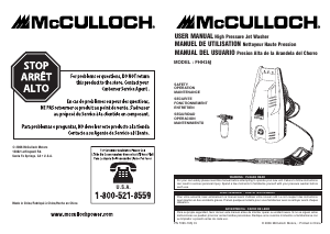 Manual de uso McCulloch FHH16J Limpiadora de alta presión