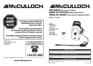 Manual de uso McCulloch FH160G Limpiadora de alta presión