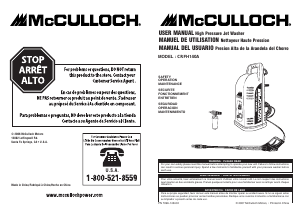 Handleiding McCulloch CRFH140A Hogedrukreiniger