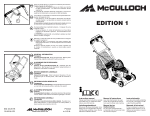 Handleiding McCulloch Edition 1 Grasmaaier