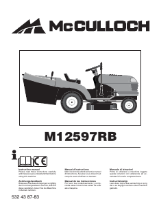 Handleiding McCulloch M12597RB Grasmaaier