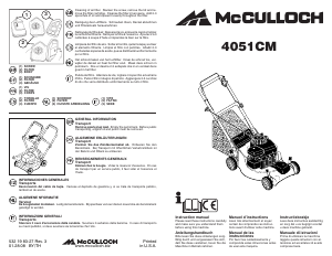 Manual de uso McCulloch 4051CM Cortacésped