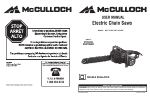 Manual McCulloch MCC3516F Chainsaw