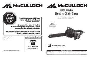 Handleiding McCulloch MCC4516FC Kettingzaag