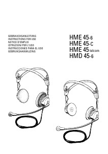 Bedienungsanleitung Sennheiser HME 45-C Headset