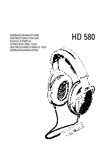 Manual Sennheiser HD 580 Headphone