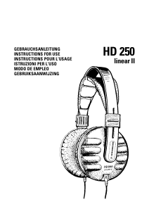 Manual Sennheiser HD 250 Linear II Headphone