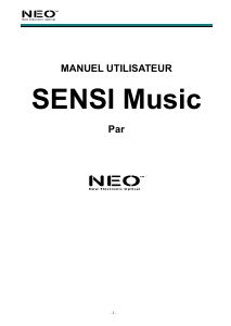 Mode d’emploi Neo Sensi Music Lecteur Mp3