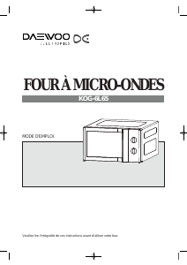 Mode d’emploi Daewoo KOG-6L65 Micro-onde