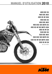 Mode d’emploi KTM 450 EXC AUS (2010) Moto