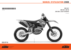 Mode d’emploi KTM 250 SX-F (2008) Moto