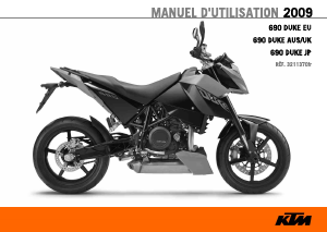 Mode d’emploi KTM 690 Duke AUS (2009) Moto