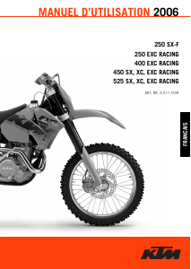 Mode d’emploi KTM 525 XC Racing (2006) Moto