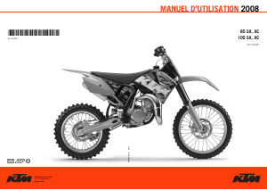 Mode d’emploi KTM 105 SX (2008) Moto