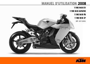 Mode d’emploi KTM 1190 RC8 JP (2008) Moto