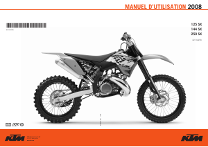 Mode d’emploi KTM 125 SX (2008) Moto