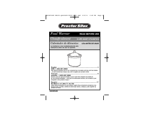 Mode d’emploi Proctor Silex 33100 Mijoteuse