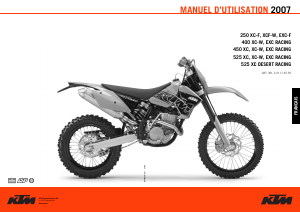 Mode d’emploi KTM 525 XC Desert Racing (2007) Moto