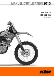 Mode d’emploi KTM 450 SX-F EU (2010) Moto