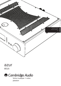 Mode d’emploi Cambridge Azur 851A Amplificateur