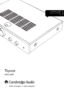 Mode d’emploi Cambridge Topaz AM1 Amplificateur