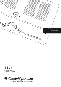 Mode d’emploi Cambridge Azur 550A Amplificateur