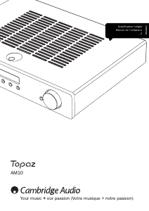 Mode d’emploi Cambridge Topaz AM10 Amplificateur